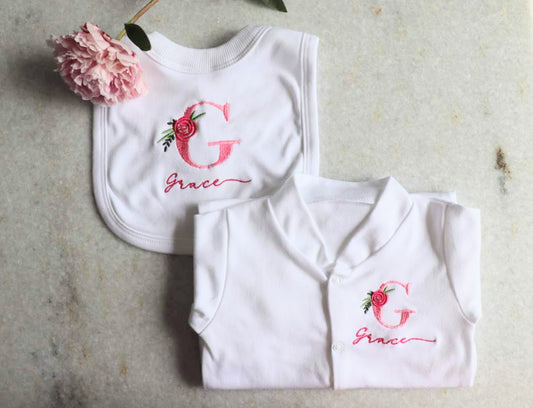 Baby Floral Monogram Small Bundle