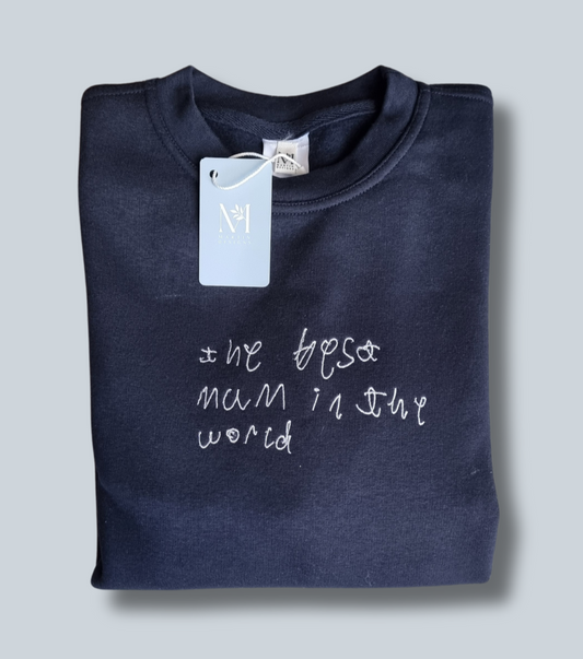 Personalised drawing/handwriting sweatshirt