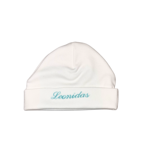 Baby embroidered baby name hat