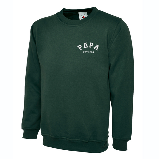 Adult bottle green sweatshirt Papa