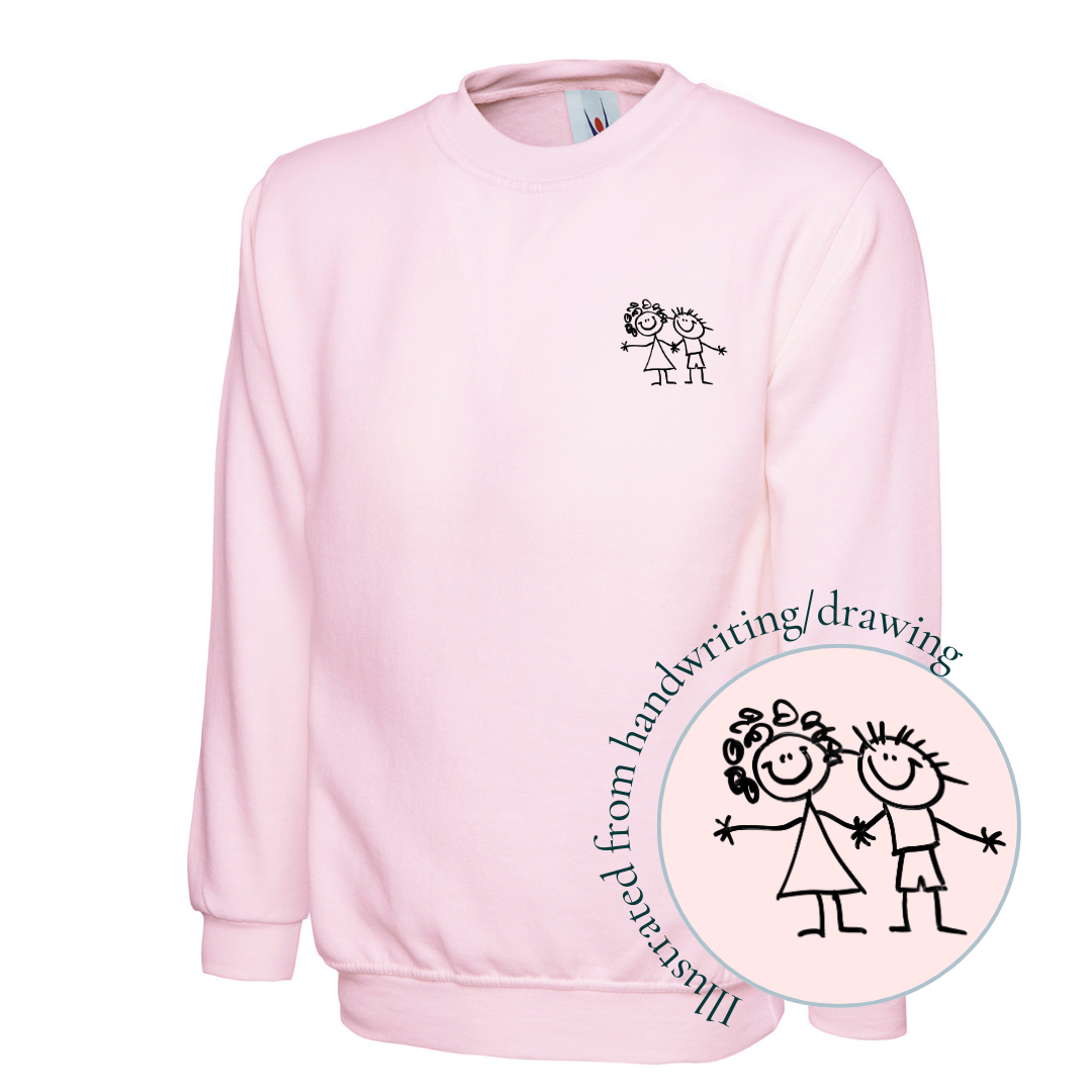 Personalised drawing/handwriting sweatshirt