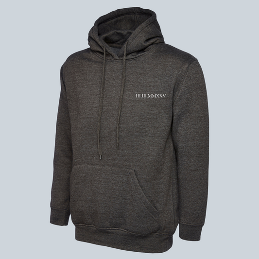 Adult hoodie Roman Numerals